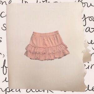 silk mini skirt with ruffles